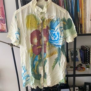 deus ex machina floral button up NEW SZ XL